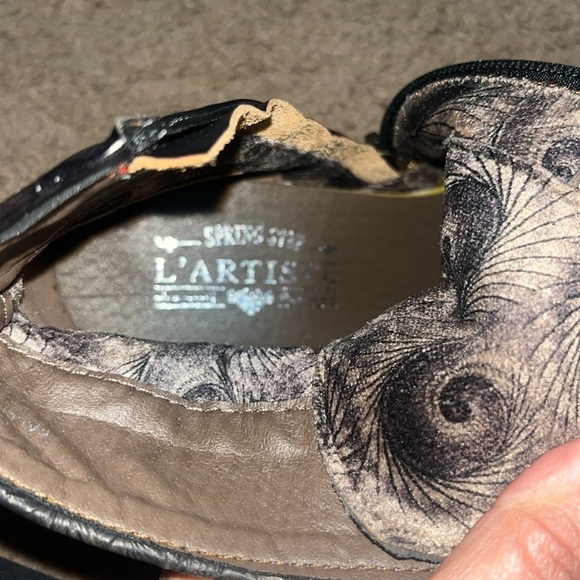 L'Artiste Spring Step Fallinluv Leather Lace-Up Boots Metallic Black 36 / 5.5-6 - Picture 11 of 13